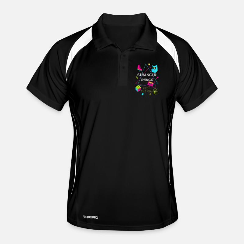 80er Neon Retro Gaming Männer Polo atmungsaktiv