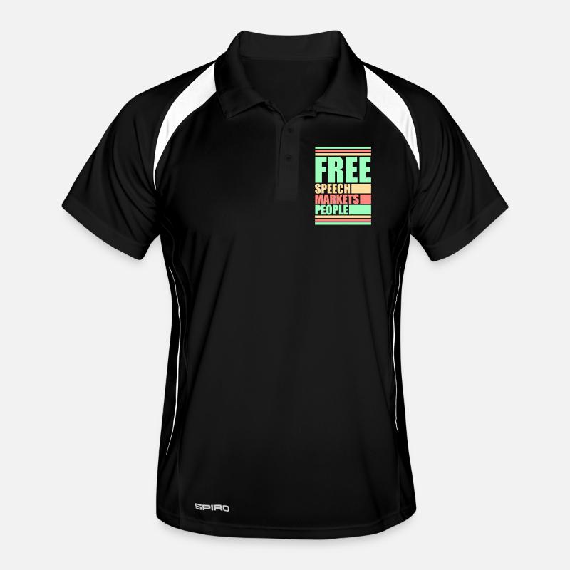 Marché de la liberté d’expression Peuple Libertarian Freedom Logo Polo respirant Homme