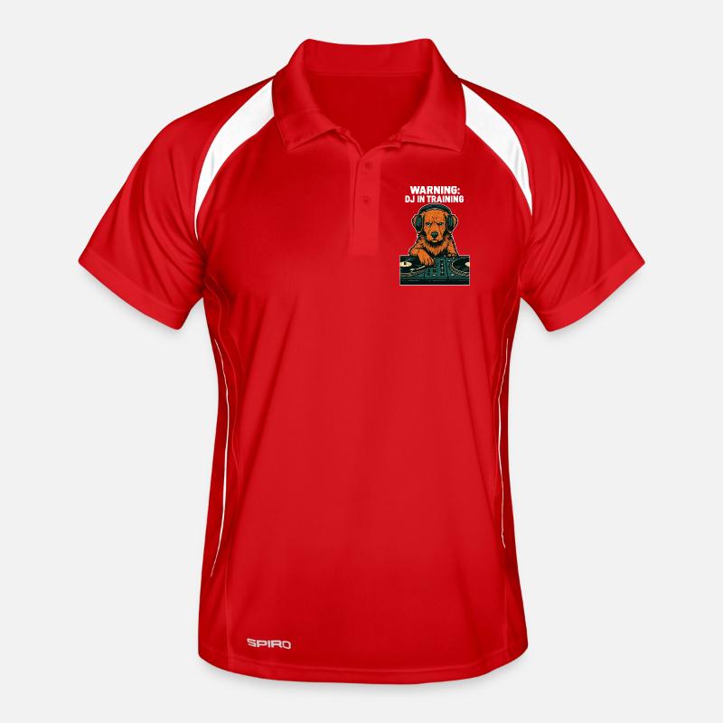 DJ Toller Hund – Warning: DJ in Training Men's Polo breathable