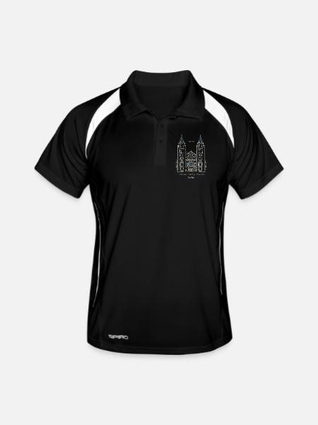 London, Natural History Museum NHM, Drawing, UK - Men's Polo breathable - black/white - Front