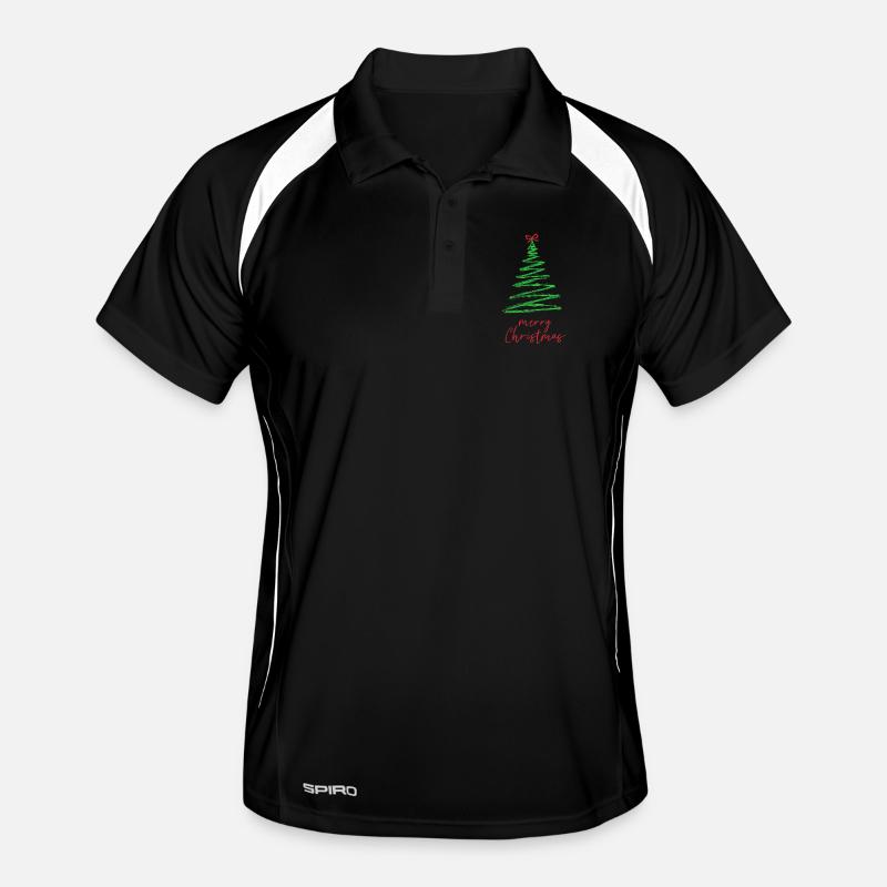 Style de brosse arbre de Noël vert Polo respirant Homme
