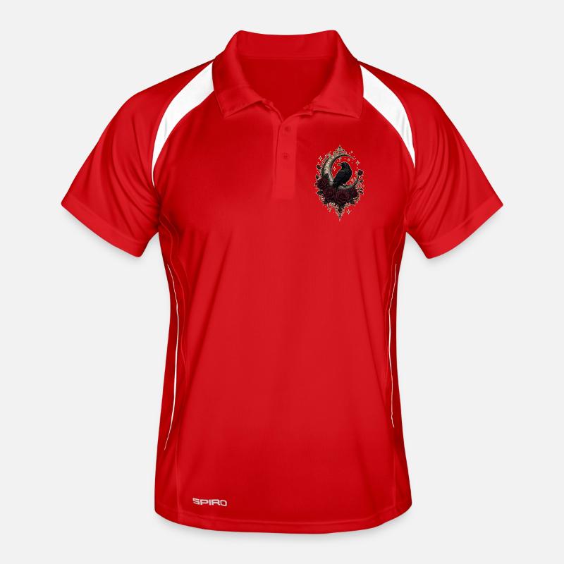 Dark Romantic Raven Moon Men's Polo breathable
