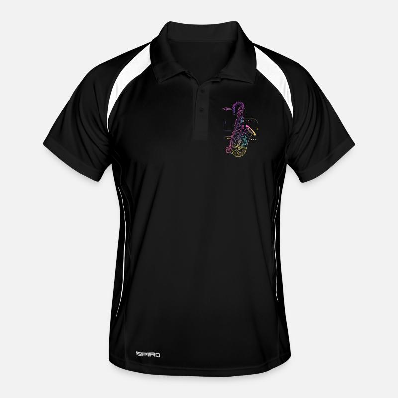 Saxophone Drawing Men's Polo breathable