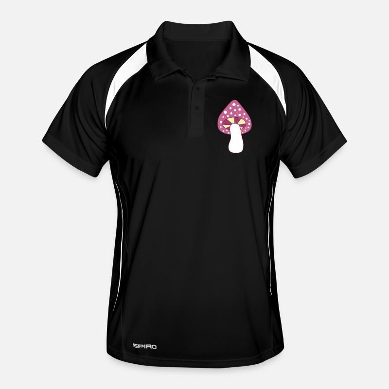 Mushroom fly agaric violet pattern customizable Men's Polo breathable