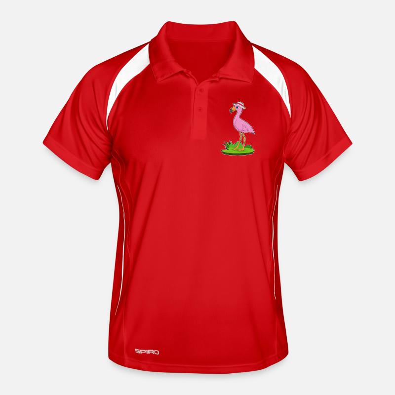 Flamingo Hut Männer Polo atmungsaktiv