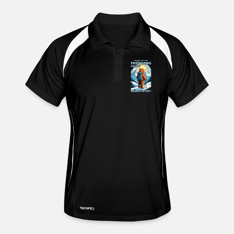 Ours à la recherche du printemps Polo respirant Homme