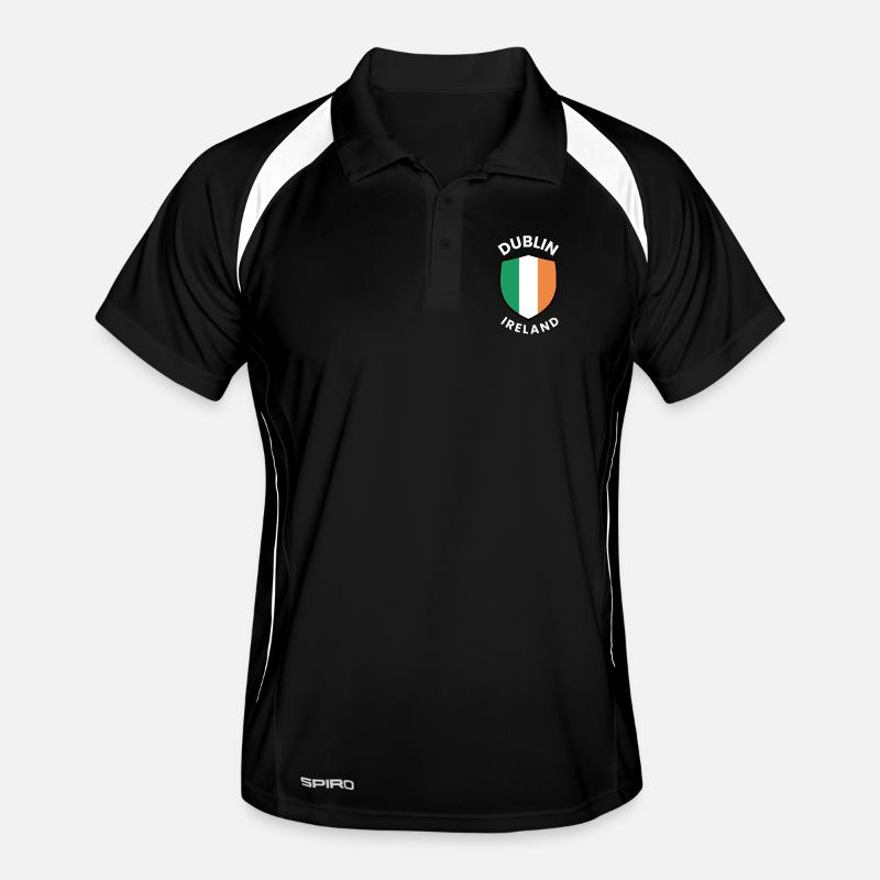 Blason de Dublin avec les couleurs de l’Irlande Polo respirant Homme