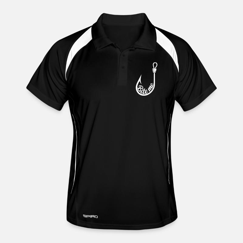 Bite Me Lure Haken-Design Männer Polo atmungsaktiv