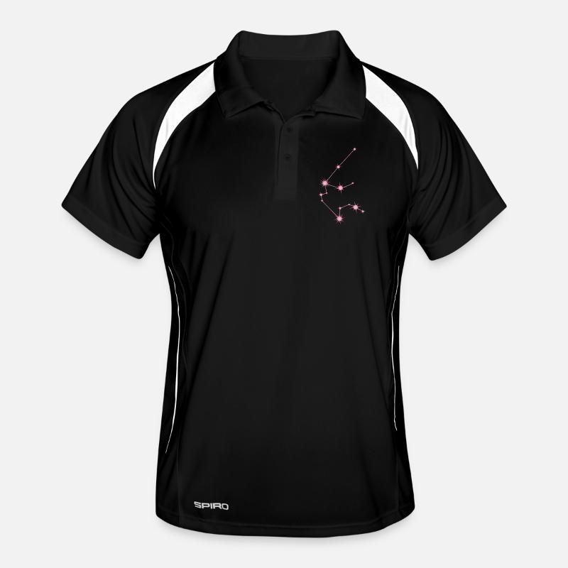 Wassermann-Stern Sternbild Sternzeichen Pastellrosa Männer Polo atmungsaktiv