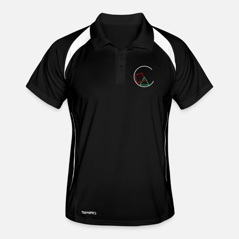 Square and triangle in a circle Men's Polo breathable