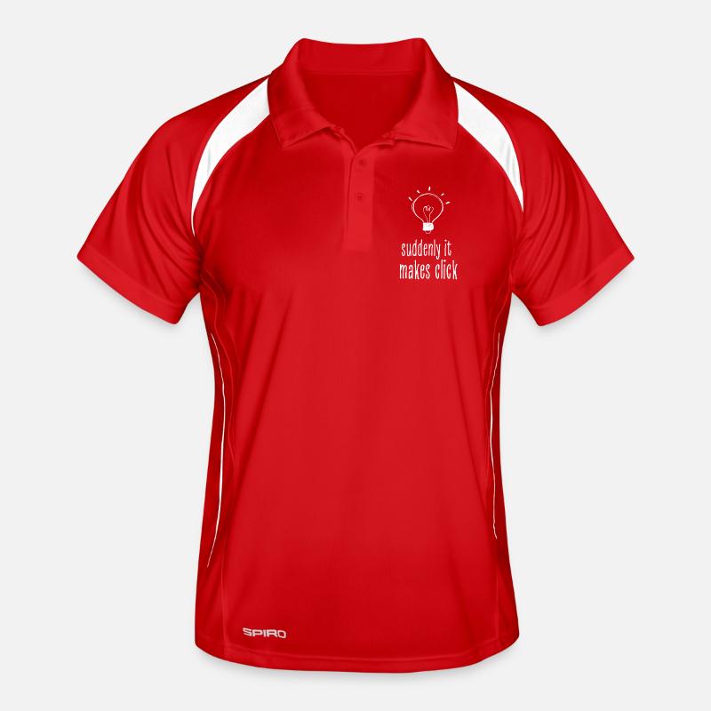 Suddenly It Makes Click Overthinker Humor Men's Polo breathable