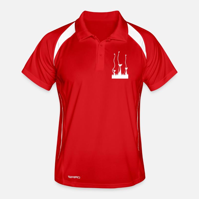 The Three White Cats Men's Polo breathable