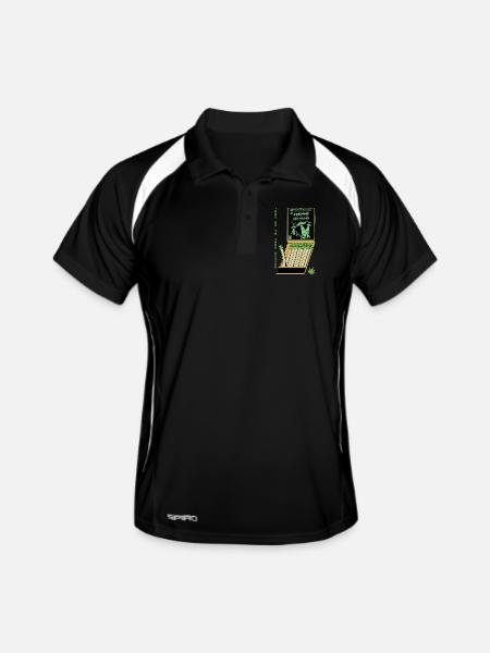 OVNI Invasion Vintage Affiche Design - Polo respirant Homme - noir/blanc - Devant