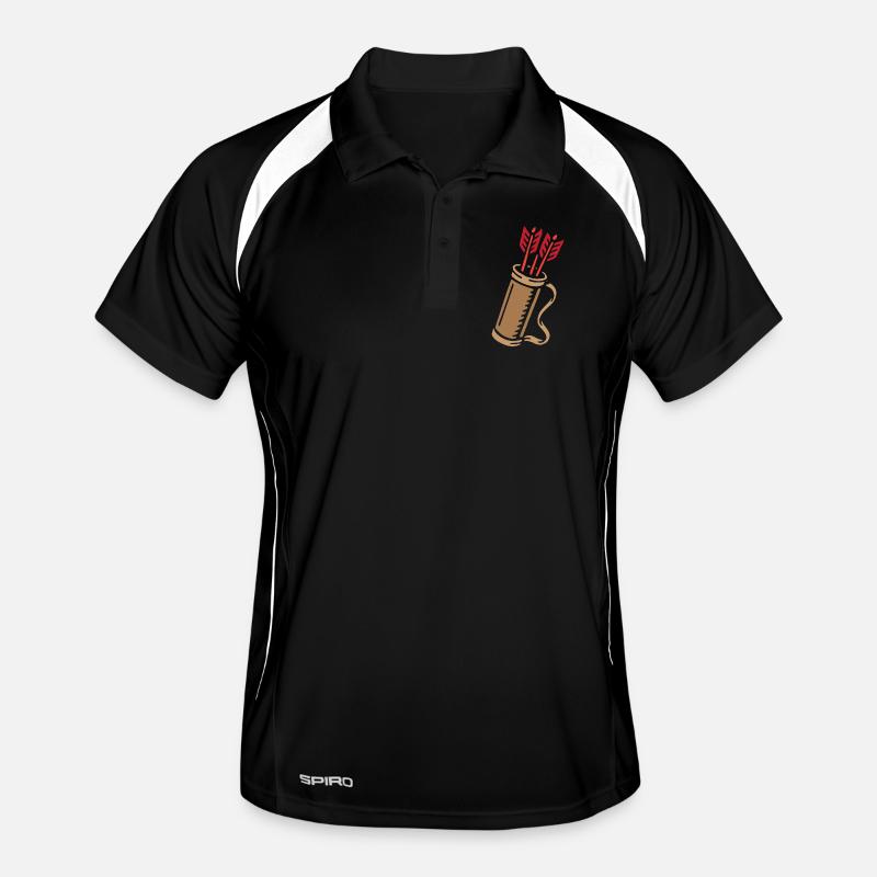 Bogenschießen Bogenschütze Pfeilköcher Männer Polo atmungsaktiv