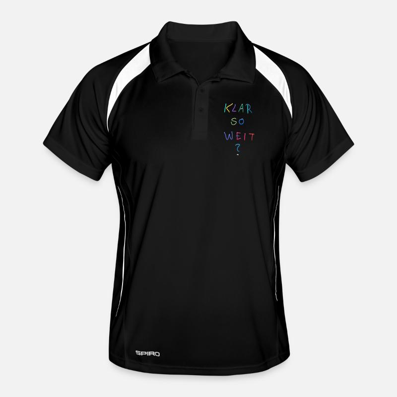 Clear so far? Colorful lettering Men's Polo breathable