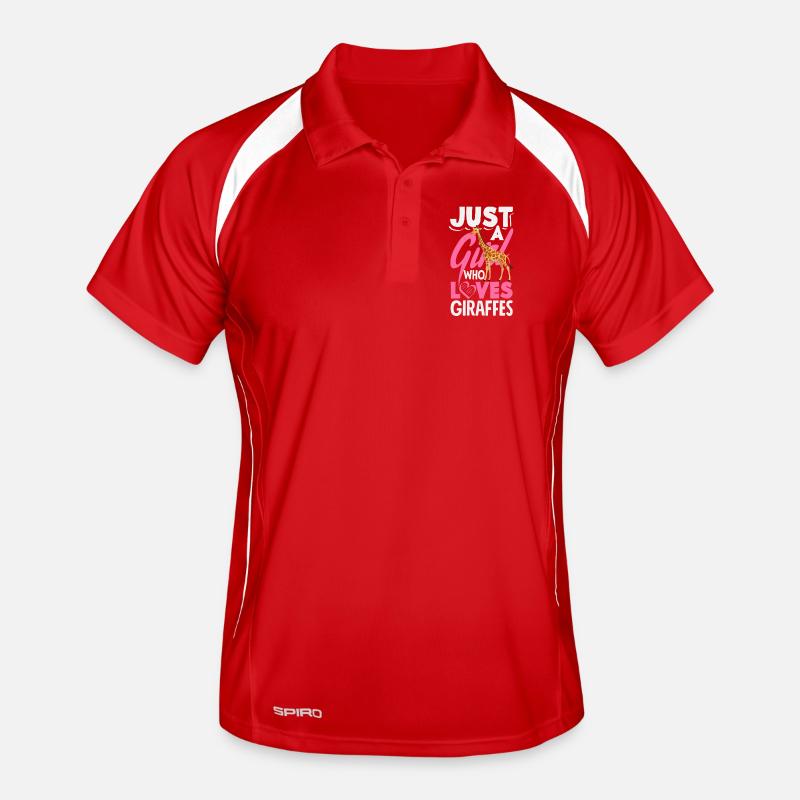 Nur ein Mädchen das Giraffen liebt Männer Polo atmungsaktiv