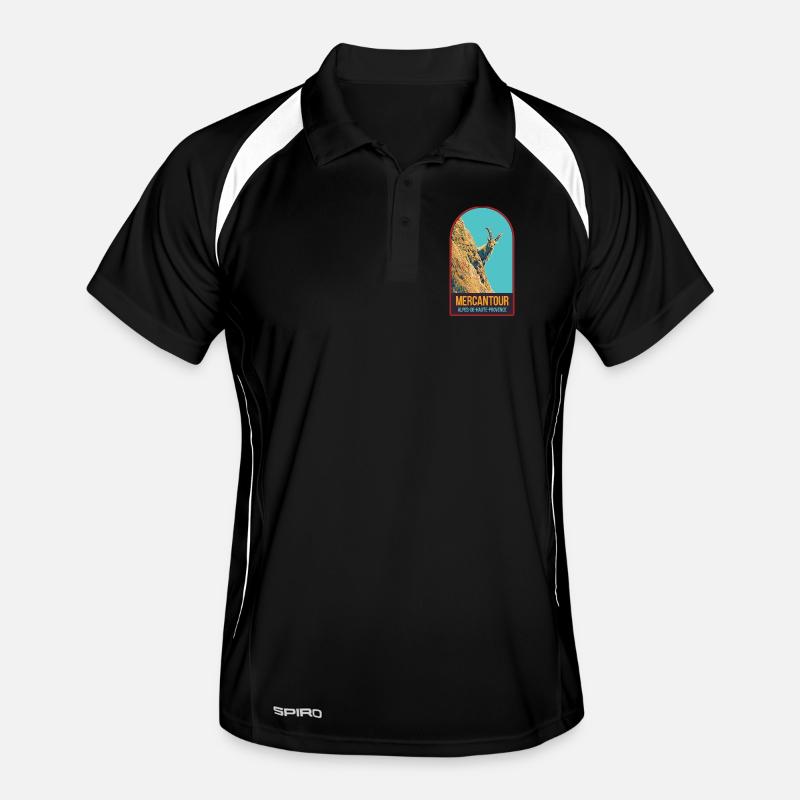Ibex illustration in the Mercantour Men's Polo breathable