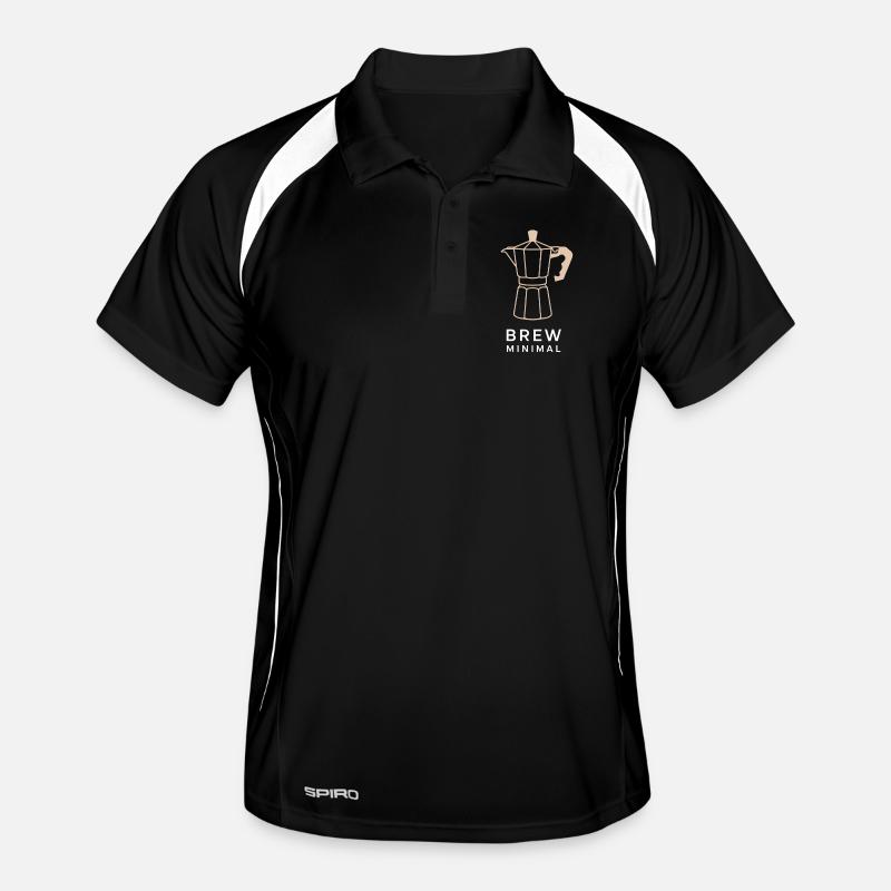 Kaffee Minimal Männer Polo atmungsaktiv