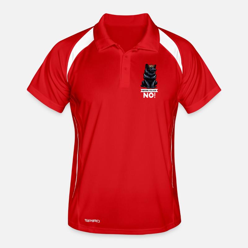 Before You Ask Schwarzer Schäferhund Schäferhunde Männer Polo atmungsaktiv