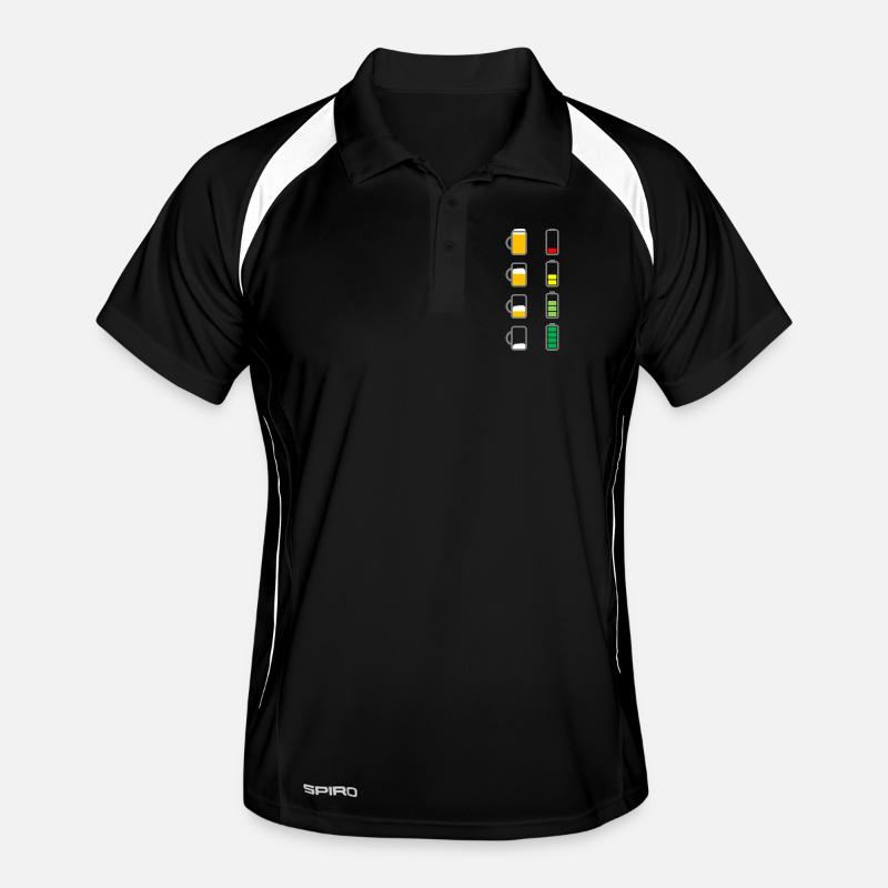 Recharge beer battery - Men's Polo breathable - black/white