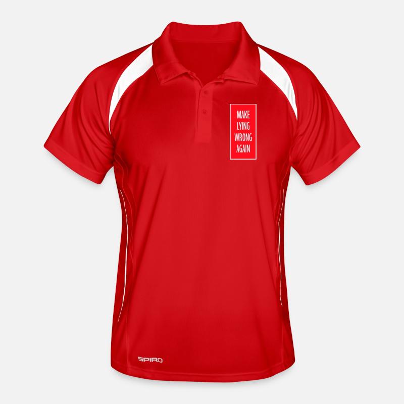 Make Lying Wrong Again Political Statement Shirt Men's Polo breathable