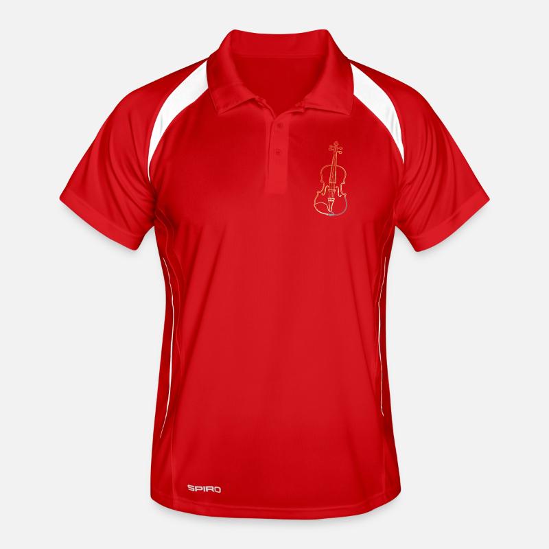 Dessin de violon vintage Polo respirant Homme