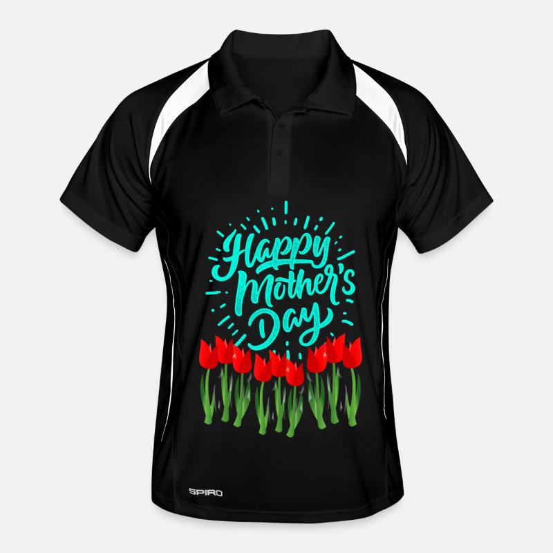 Leuchtende Muttertags-Tulpen Männer Polo atmungsaktiv