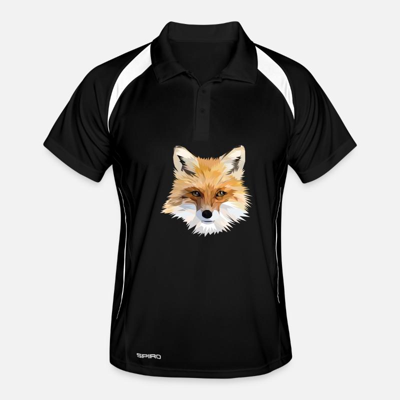 Tête de renard polygonale Polo respirant Homme