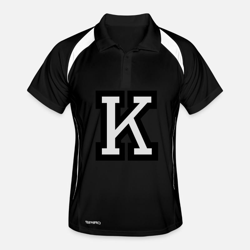 Buchstabe K Männer Polo atmungsaktiv