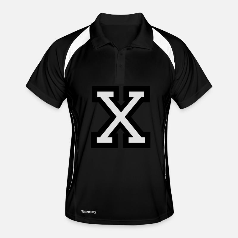 Letter X two-color Men's Polo breathable