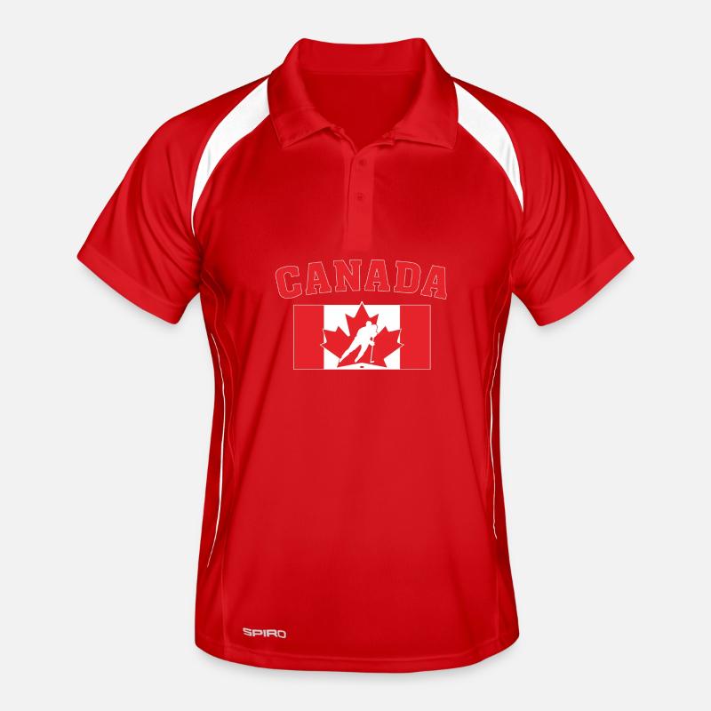 Drapeau du Canada de hockey Polo respirant Homme