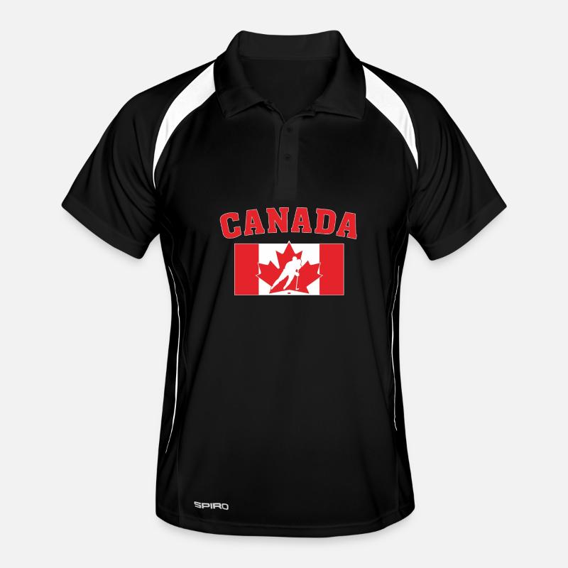 Drapeau du Canada de hockey Polo respirant Homme