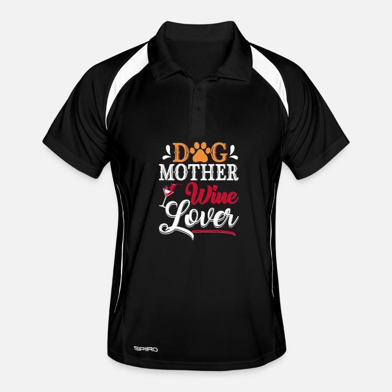 Maman de chien Amoureuse du vin Sagesse Polo respirant Homme