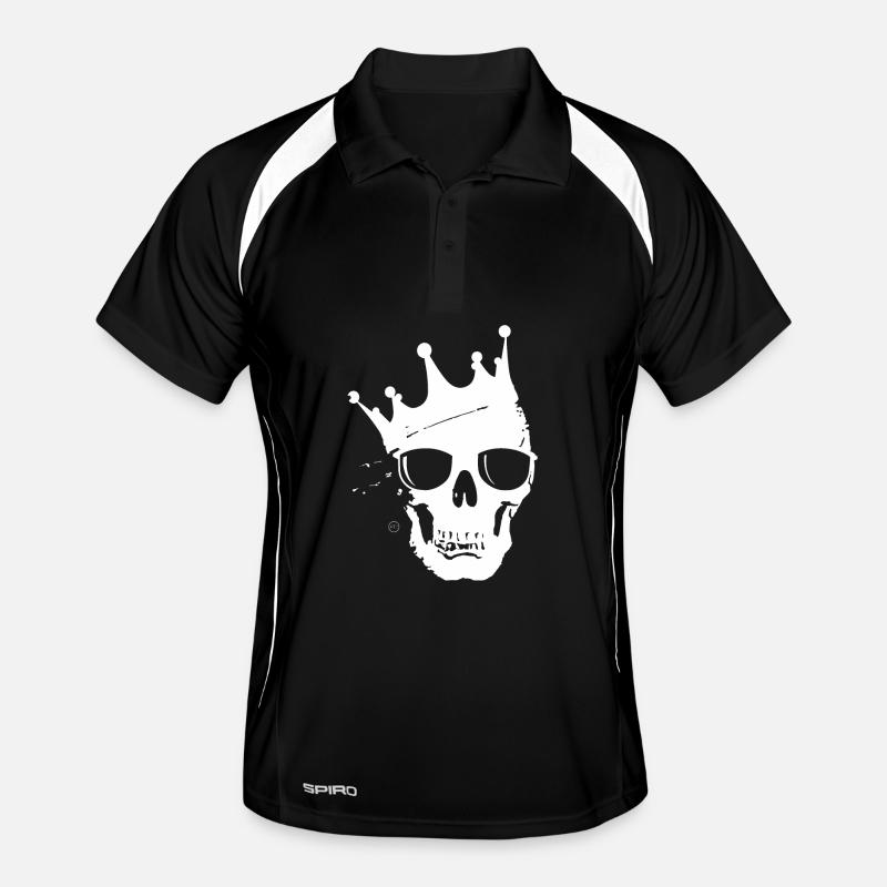Kronen-Skull mit Sonnenbrille Männer Polo atmungsaktiv