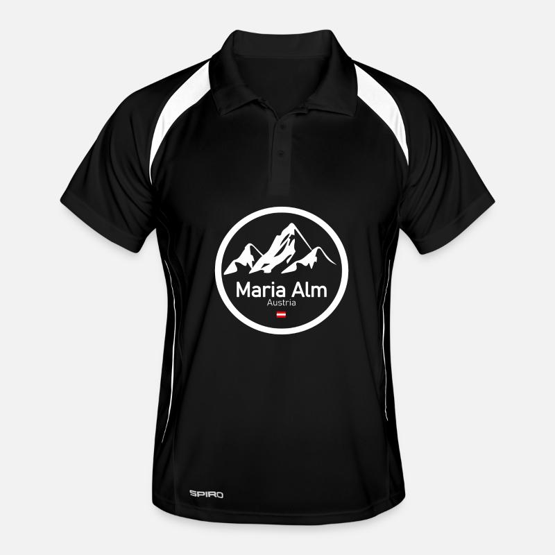 Maria Alm Bergpanorama Logo Männer Polo atmungsaktiv