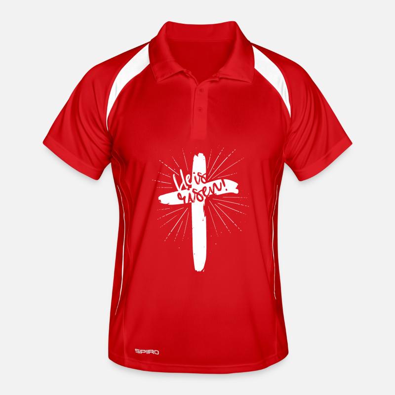 He is risen Männer Polo atmungsaktiv