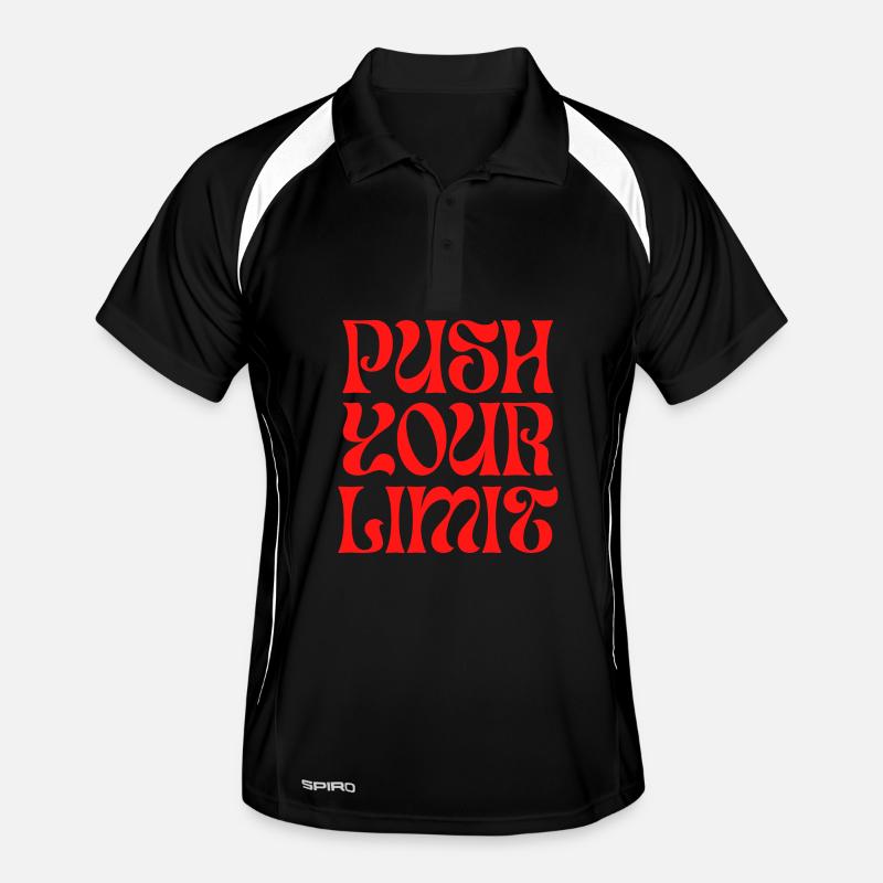 Push Your Limits Psychedelischer Schriftzug Männer Polo atmungsaktiv