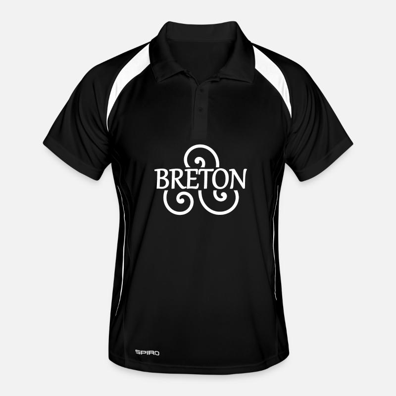 Bretonisch (weiß) Männer Polo atmungsaktiv