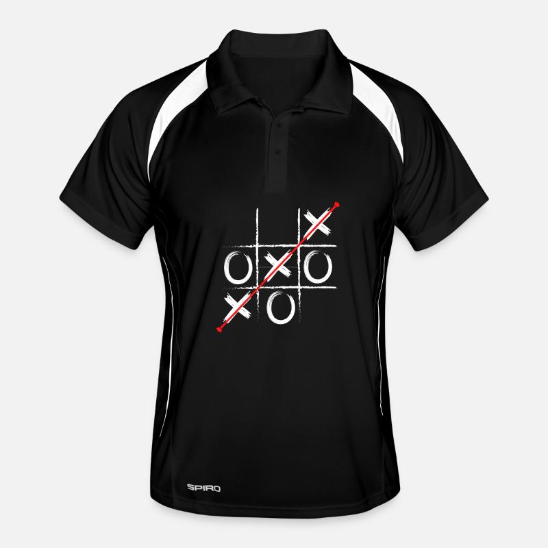 Tic Tac Diagonal Rouge Polo respirant Homme