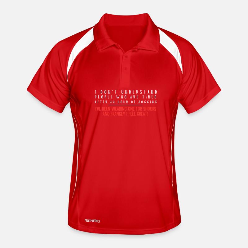 One Hour Jogging Quote Tee Men's Polo breathable