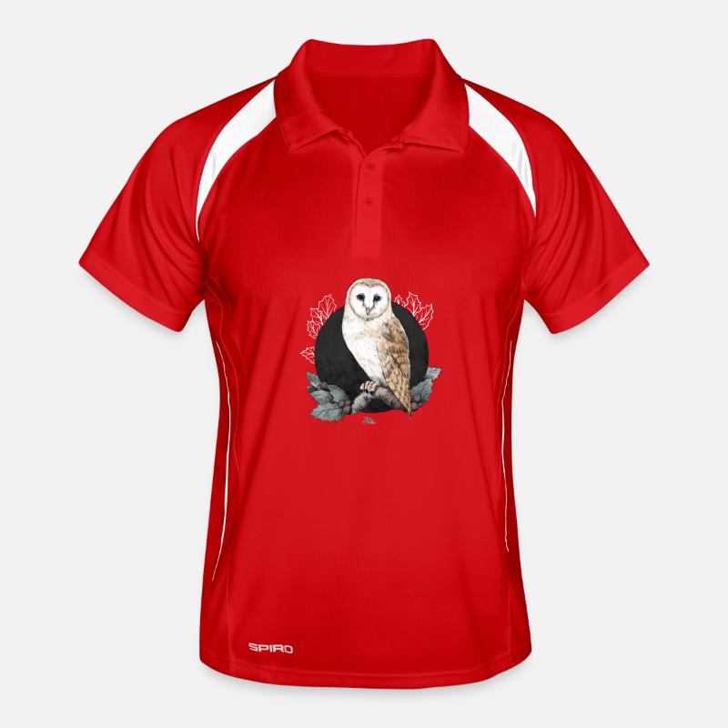 Chouette effraie avant la nouvelle lune Polo respirant Homme