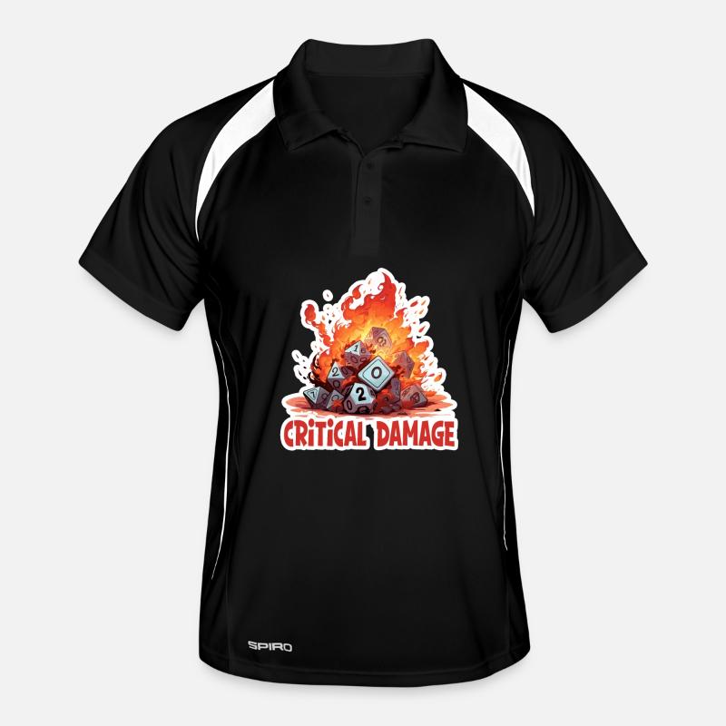 Game Master Critical Damage – RPG LARP Design Men's Polo breathable