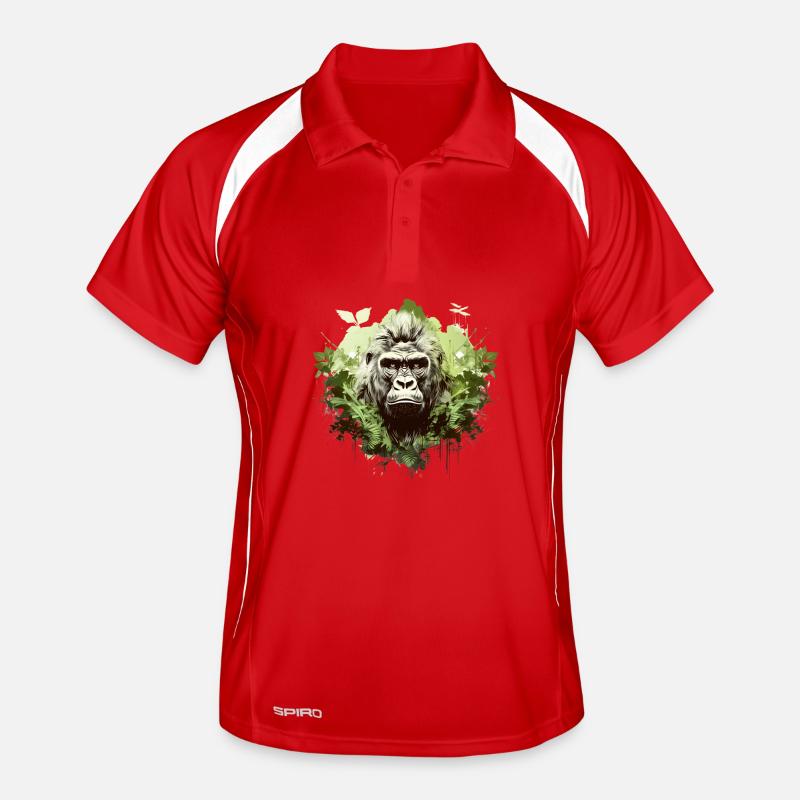Emerald Jungle Gorilla Men's Polo breathable