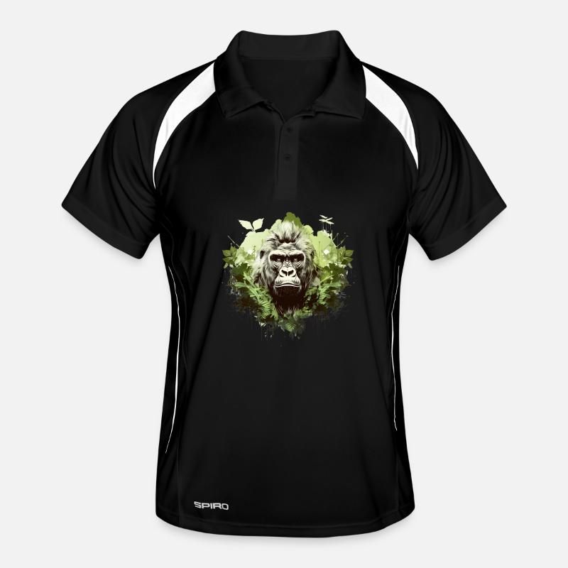 Emerald Jungle Gorilla Men's Polo breathable