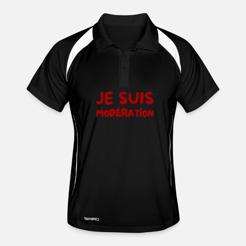 Je suis Modération - Écriture Rouge Polo respirant Homme