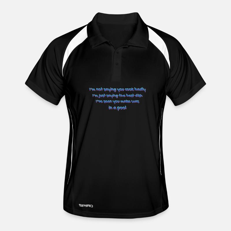 Poolside Kitchen Quip - Men's Polo breathable - black/white