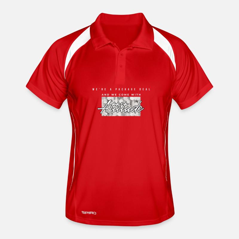 Attitude Geometric Logo Tee Polo respirant Homme