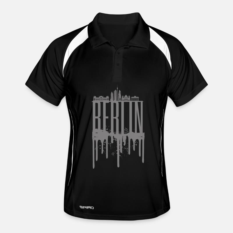 Berlin Skyline Drop Design Men's Polo breathable