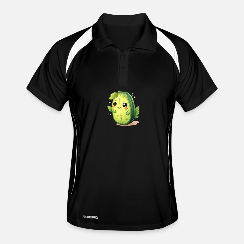 Homme concombre de cactus de Kawaii – Design mignon Polo respirant Homme