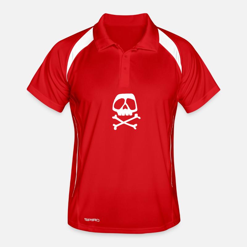Skull Cross Pattern Men's Polo breathable